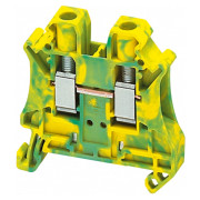 Клемма заземления 2-контактная винтовая 6мм² Sarel желто-зеленая, Schneider Electric мини-фото