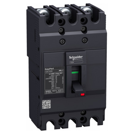 Автоматичний вимикач EasyPact EZC100N 3P 15кА 100А, Schneider Electric (EZC100N3100) фото
