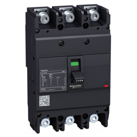 Автоматичний вимикач EasyPact EZC250N 3P3T 25кА 250A, Schneider Electric (EZC250N3250) фото