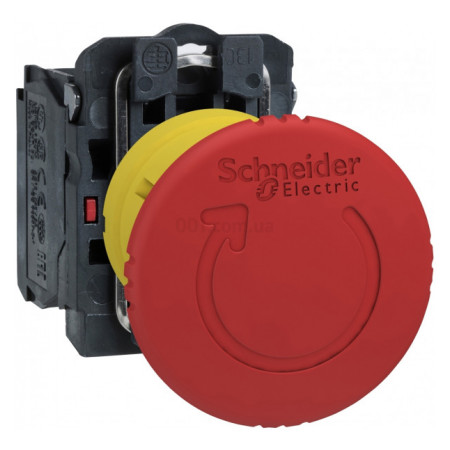 Кнопка аварийной остановки "грибок" (возврат поворотом) 1НЗ красная XB5, Schneider Electric (XB5AS8442) фото
