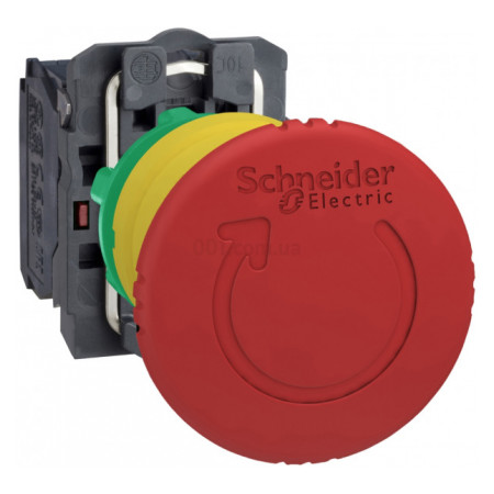 Кнопка аварийной остановки "грибок" (возврат поворотом) 1НО+1НЗ красная XB5, Schneider Electric (XB5AS8445) фото
