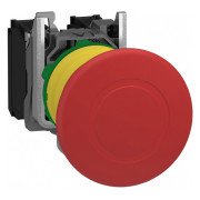 Кнопка аварийной остановки "грибок" (возврат вытягиванием) 1НО+1НЗ красная XB5, Schneider Electric мини-фото