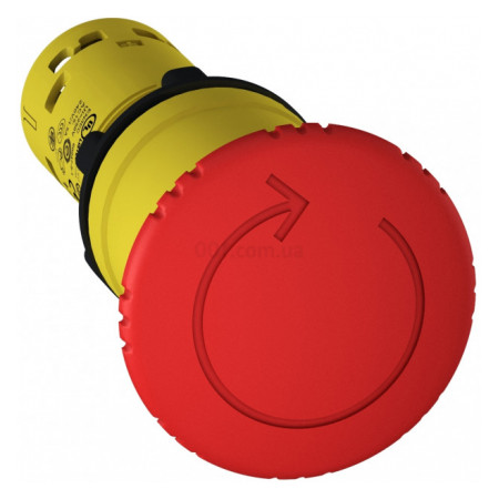 Кнопка (моноблок) аварийной остановки "грибок" (возврат поворотом) 1НО+1НЗ красная XB7, Schneider Electric (XB7NS8445) фото