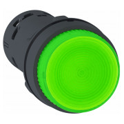 Кнопка без фиксации с подсветкой 1НО 230В AC зеленая XB7, Schneider Electric мини-фото