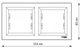 Габаритні розміри двомісної горизонтальної рамки Schneider Electric серії Asfora арт. EPH5800221 зображення