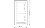 Габаритные размеры двухместной вертикальной рамки Schneider Electric серии Asfora арт. EPH5810223 изображение