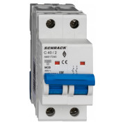 Модульний автоматичний вимикач AMPARO 2P 40А 10кА х-ка C, Schrack Technik міні-фото