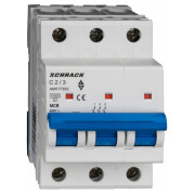 Модульний автоматичний вимикач AMPARO 3P 2А 10кА х-ка C, Schrack Technik міні-фото