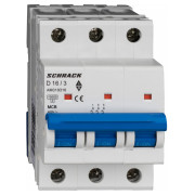 Модульний автоматичний вимикач AMPARO 3P 16А 10кА х-ка D, Schrack Technik міні-фото