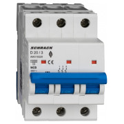 Модульний автоматичний вимикач AMPARO 3P 20А 10кА х-ка D, Schrack Technik міні-фото