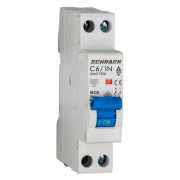 Модульний автоматичний вимикач AMPARO 1P+N 6А 4,5кА х-ка C 1М, Schrack Technik міні-фото