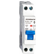 Модульный автоматический выключатель AMPARO 1P+N 20А 4,5кА х-ка B 1М, Schrack Technik мини-фото