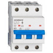 Модульный автоматический выключатель AMPARO 3P 13А 6кА х-ка C, Schrack Technik мини-фото