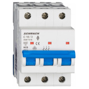 Модульний автоматичний вимикач AMPARO 3P 16А 6кА х-ка C, Schrack Technik міні-фото