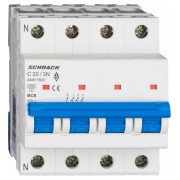Модульный автоматический выключатель AMPARO 3P+N 20А 6кА х-ка C, Schrack Technik мини-фото