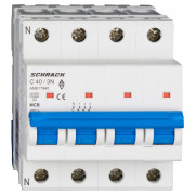 Модульний автоматичний вимикач AMPARO 3P+N 40А 6кА х-ка C, Schrack Technik міні-фото