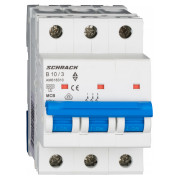 Модульний автоматичний вимикач AMPARO 3P 10А 6кА х-ка B, Schrack Technik міні-фото
