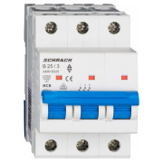 Модульний автоматичний вимикач AMPARO 3P 25А 6кА х-ка B, Schrack Technik міні-фото