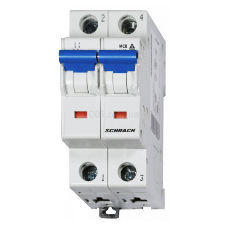 Модульний автоматичний вимикач BMS4 2P 10А 4,5кА х-ка B, Schrack Technik (BM418210--) фото