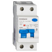 Автоматический выключатель дифференциального тока AMPARO 6кА/30мА 1P+N 16A х-ка C Тип A, Schrack Technik мини-фото