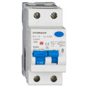 Автоматичний вимикач диференційного струму AMPARO 6кА/30мА 1P+N 6A х-ка B Тип A, Schrack Technik міні-фото