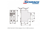 Автоматичний вимикач диференційного струму 10кА/30мА 1P+N 25A х-ка C тип АС, Schrack Technik зображення 2 (габаритні розміри)