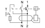 Автоматический выключатель дифференциального тока AMPARO 6кА/30мА 1P+N 6A х-ка C Тип A, Schrack Technik изображение 6 (схема)