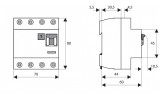 Устройство защитного отключения (УЗО) 6кА/300мА 4P 40А тип AC, Schrack Technik изображение 2 (габаритные размеры)