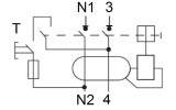 Устройство защитного отключения (УЗО) AMPARO 10кА/30мА 2P 25А тип AC, Schrack Technik изображение 3 (схема)