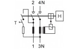 Пристрій захисного відключення (ПЗВ) 6кА/30мА 2P 25А тип AC, Schrack Technik зображення 11 (схема)