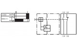 Контакт дополнительный фронтальный 1НО+1НЗ, Schrack Technik изображение 2 (схема)