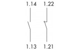 Контакт додатковий 1НВ+1НЗ для BM/BO/BE, Schrack Technik зображення 7 (схема)
