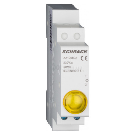 Индикатор модульный LED желтый 230В AC, Schrack Technik (AZ106802--) фото