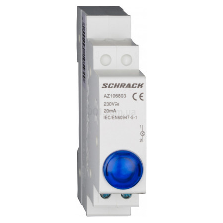 Индикатор модульный LED синий 230В AC, Schrack Technik (AZ106803--) фото