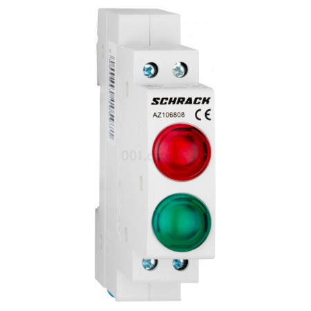 Индикатор модульный LED красный/зеленый 230В AC, Schrack Technik (AZ106808--) фото