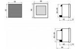 Аналізатор параметрів мережі NA96 96×96мм, Schrack Technik зображення 8 (габаритні розміри)