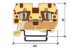 Клемма пружинная HMM.2 0,2-2,5мм² синяя, Schrack Technik изображение 2 (габаритные размеры)