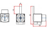 Затискач з’єднувальний штирьковий прямий 50мм² короткий, Schrack Technik зображення 2 (габаритні розміри)