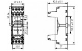 Гнездо на DIN-рейку с винтовыми зажимами для RS 4P 6А, Schrack Technik изображение 5 (габаритные размеры)