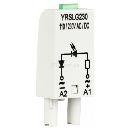 Модуль зеленого світлодіода для гнізд YRS 110-230/AC A1+, Schrack Technik (YRSLG230--) фото