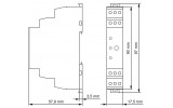 Реле контроля пониженного напряжения 3-фазное 1CO 5A, Schrack Technik изображение 6 (габаритные размеры)