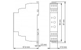 Реле часу AMPARO багатофункційне 24-48В DC / 24-240В AC 1CO 5A, Schrack Technik зображення 6 (габаритні розміри)