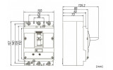Автоматический выключатель MX тип A 3P 36кА 160A габарит 2, Schrack Technik изображение 7 (габаритные размеры)