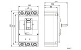 Автоматический выключатель MX тип EM 3P 70кА 400A габарит 3, Schrack Technik изображение 8 (габаритные размеры)
