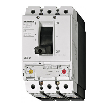 Автоматичний вимикач силовий регульований 25кА 3P 160А тип А розмір 2, Schrack Technik (MC216131--) фото