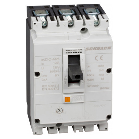 Автоматичний вимикач в литому корпусі тип А 3P 36kA 125A, Schrack Technik (MZ112431B-) фото