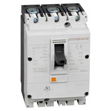 Автоматичний вимикач в литому корпусі тип А 3P 36kA 50A, Schrack Technik (MZ150431B-) фото