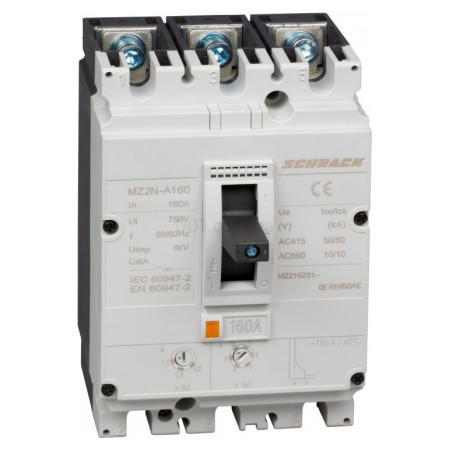Автоматичний вимикач в литому корпусі тип А 3P 50kA 160A, Schrack Technik (MZ216231--) фото