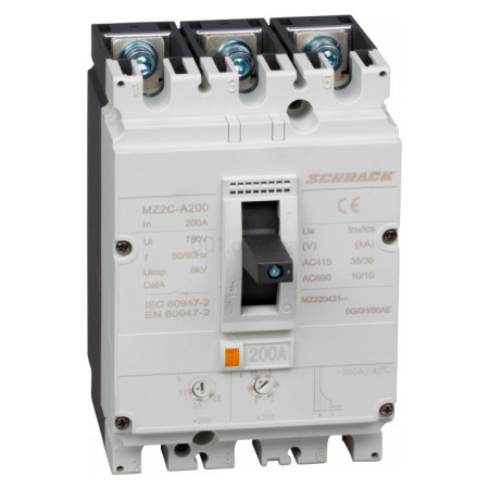 Автоматичний вимикач в литому корпусі тип А 3P 36kA 200A, Schrack Technik (MZ220431--) фото
