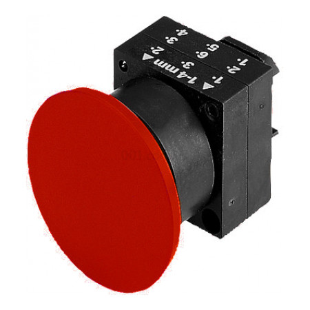 Кнопка натискна грибоподібна з фіксацією червона, Schrack Technik (MSP12000RZ) фото
